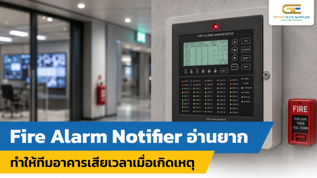 Fire Alarm Notifier อ่านยาก ทำให้ทีมอาคารเสียเวลาเมื่อเกิดเหตุ