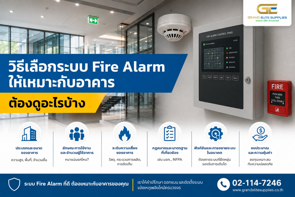 วิธีเลือกระบบ Fire Alarm ให้เหมาะกับอาคาร ต้องดูอะไรบ้าง
